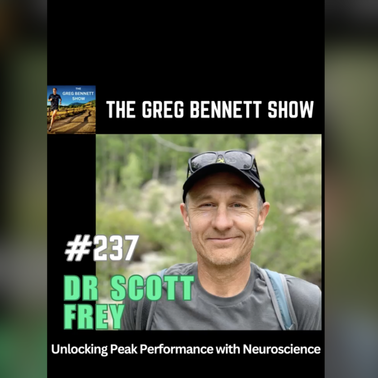 Dr. Scott Frey discusses neuroplasticity, mental resilience, and peak performance on The Greg Bennett Show podcast.